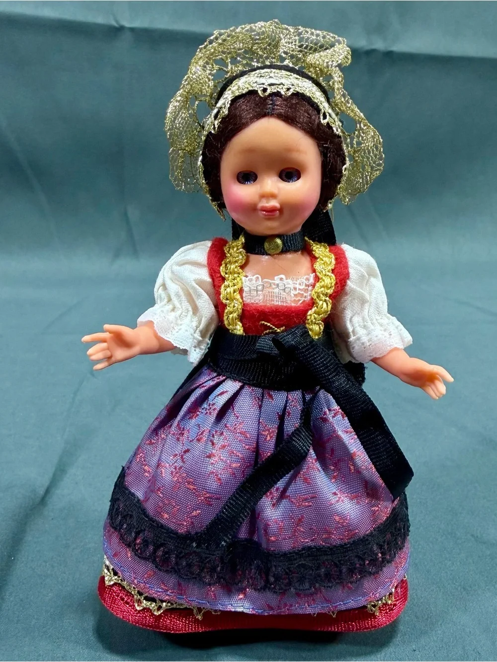 Mabo Souvenir Doll Traditional Bavarian Folk Costumed Allgau West Germany 6”
